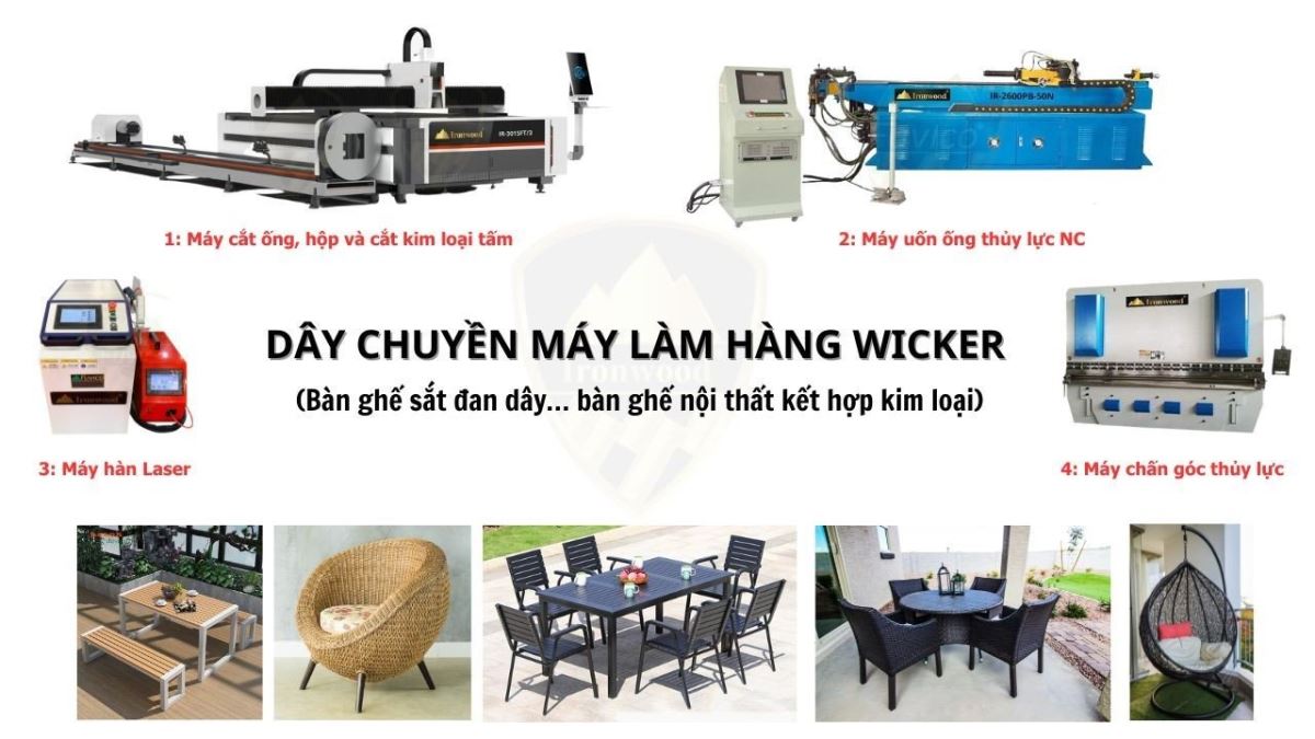 Dây Chuyền Máy Làm Hàng Wicker